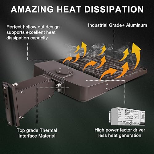 Miniatura 5 de Luces LED de estacionamiento de 150 W, 5700K 21000LM LED Shoebox Area Light (equivalente a 600 W MHHPS), luz de calle comercial regulable de 1-10 V