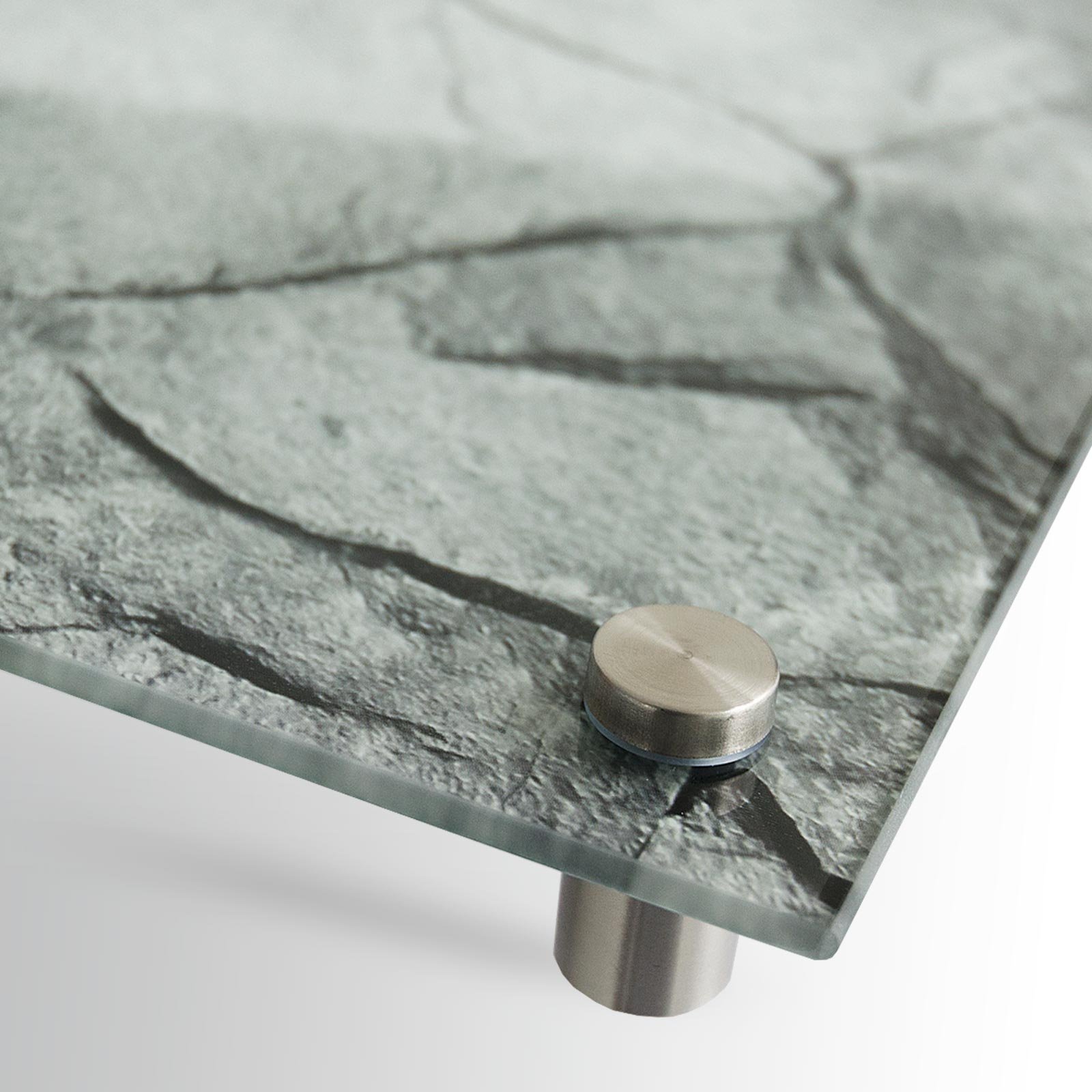 Dry Erase Notice Board in 2 sizes Glassboard with 20x60cm Rock