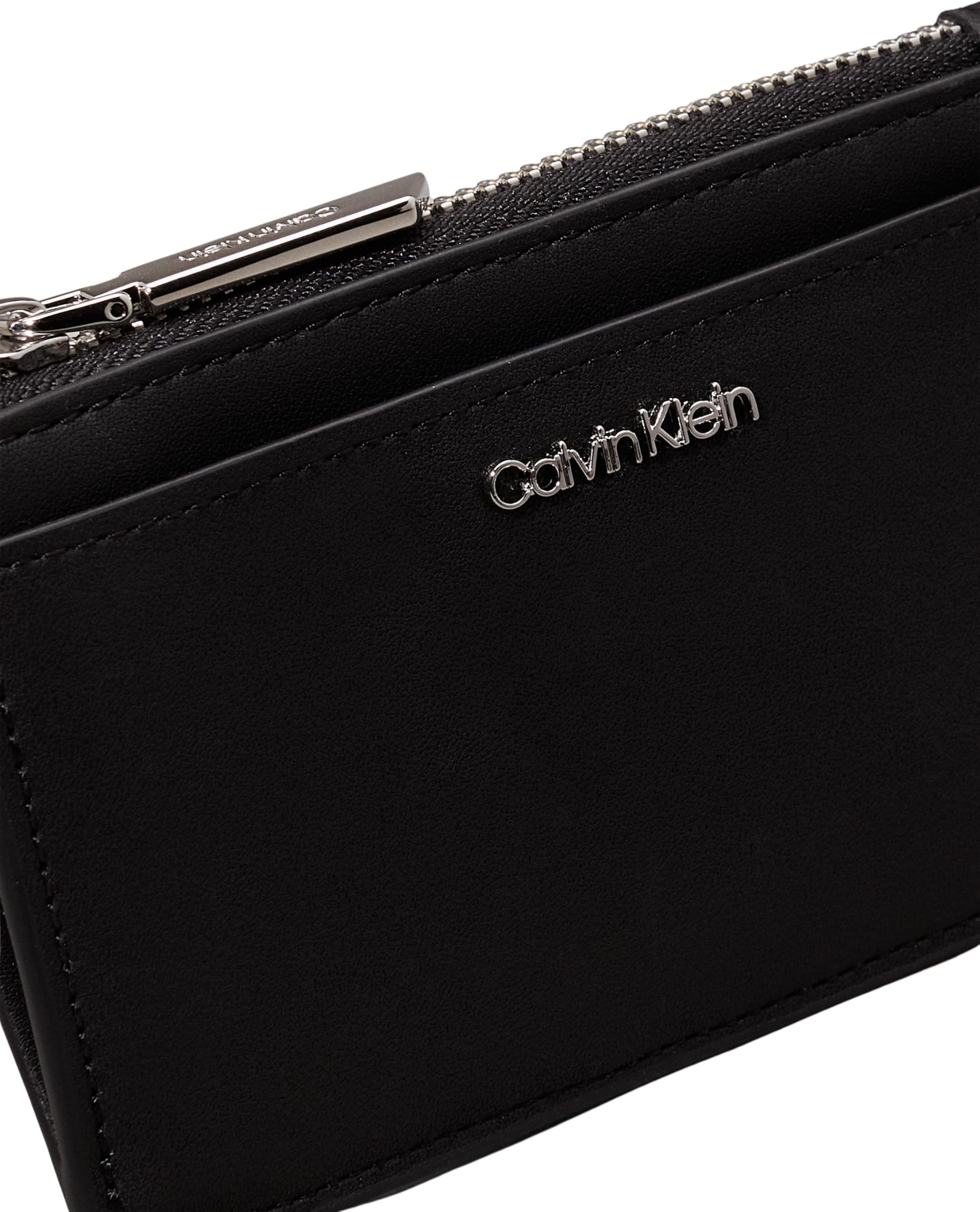 Calvin Klein Porta carte Donna con Scomparto Monete, Nero (Ck Black), Taglia Unica