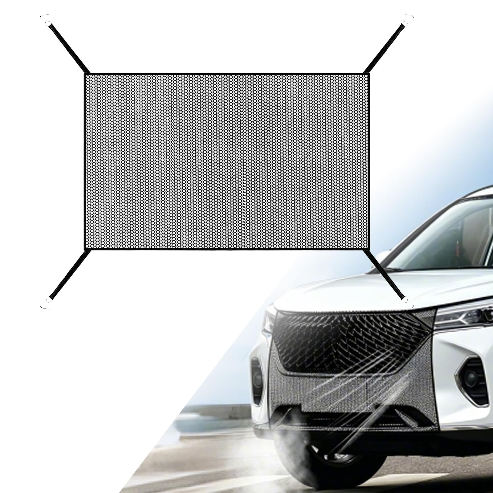 QIZUN Car Front Grille Mesh for MG HS ZS MG5 MG6 TF GT6 Grill Mesh Radiator Guard Protective Netting Fly Screen Bumper Cover Protector Net