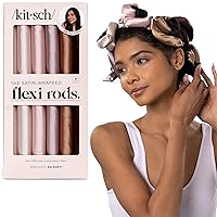 Vista 10 de Kitsch Barras flexibles XL para rizos sin calor durante la noche, rodillos de terciopelo suave para mujeres, rizadores de pelo para dormir, Eucalipto