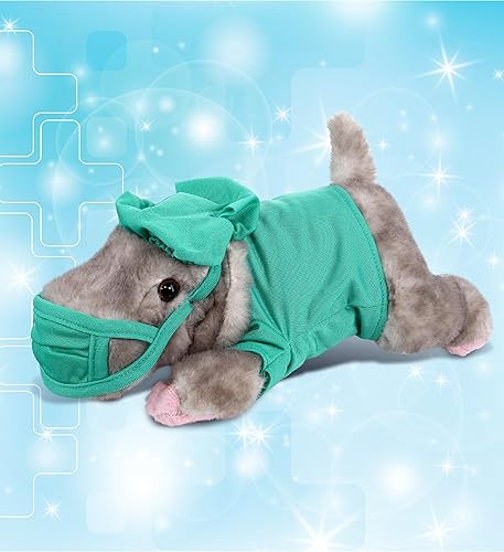 Miniatura 6 de DolliBu Hippo Doctor Wild Collection - Peluche de Hipopótamo Doctor con bonito uniforme médico y traje de gorra, regalo con personalización, 11