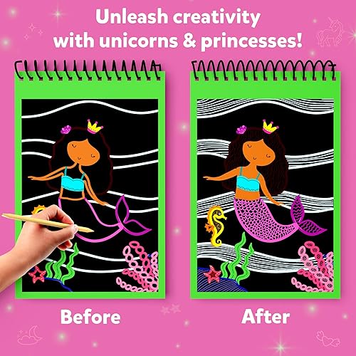 Miniatura 5 de Skillmatics Recuerdos de fiesta (paquete de 15)  Juego de arte mágico para rascar para niños, unicornios y princesas, bolsas de regalo rosas,