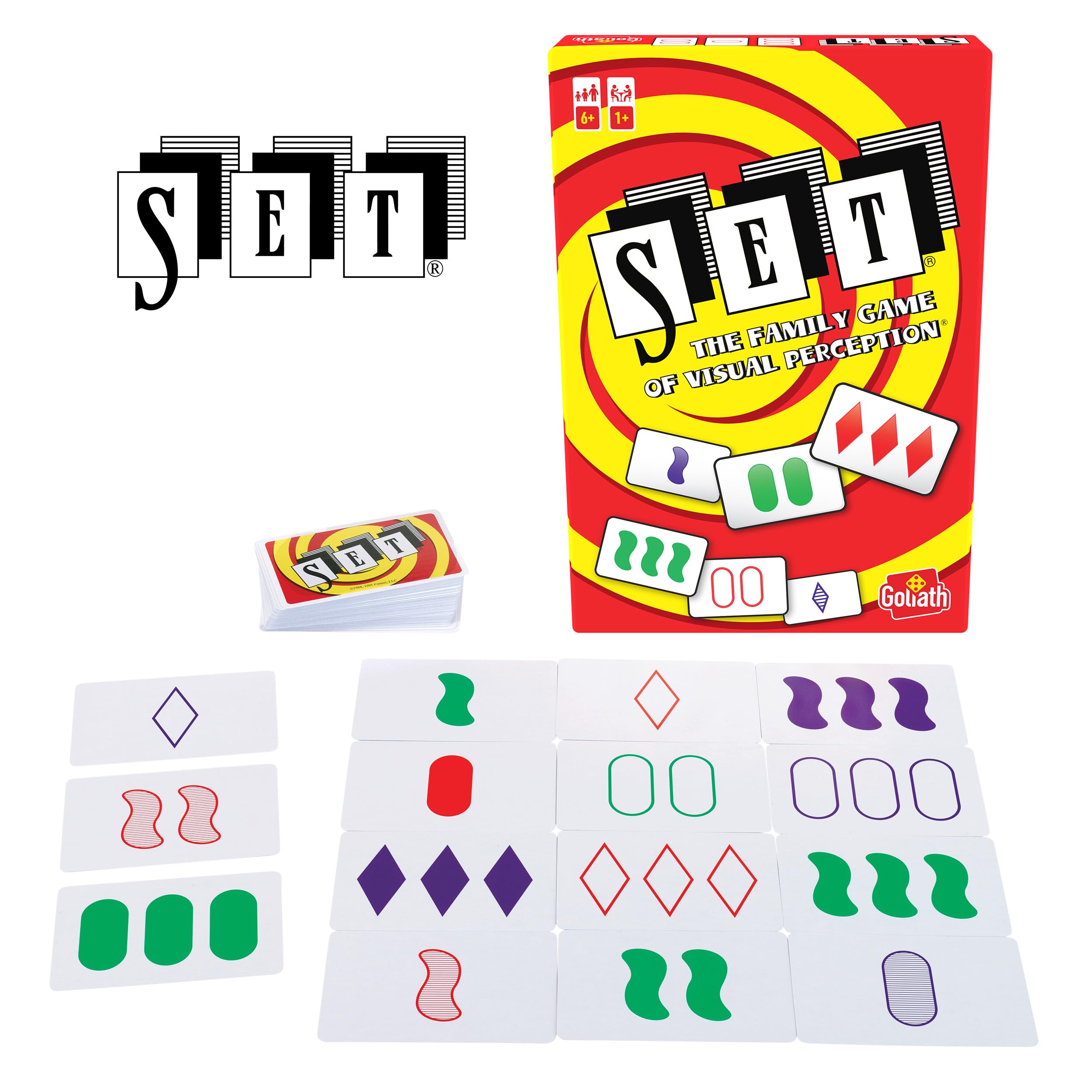 Goliath - SET - Gioco di Carte di Percezione Visiva e Riflessione - Gioco da Tavolo per Famiglie e Bambini dai 6 Anni - Formato da Viaggio - Regole Semplici - Idea Regalo per Bambini e Adulti