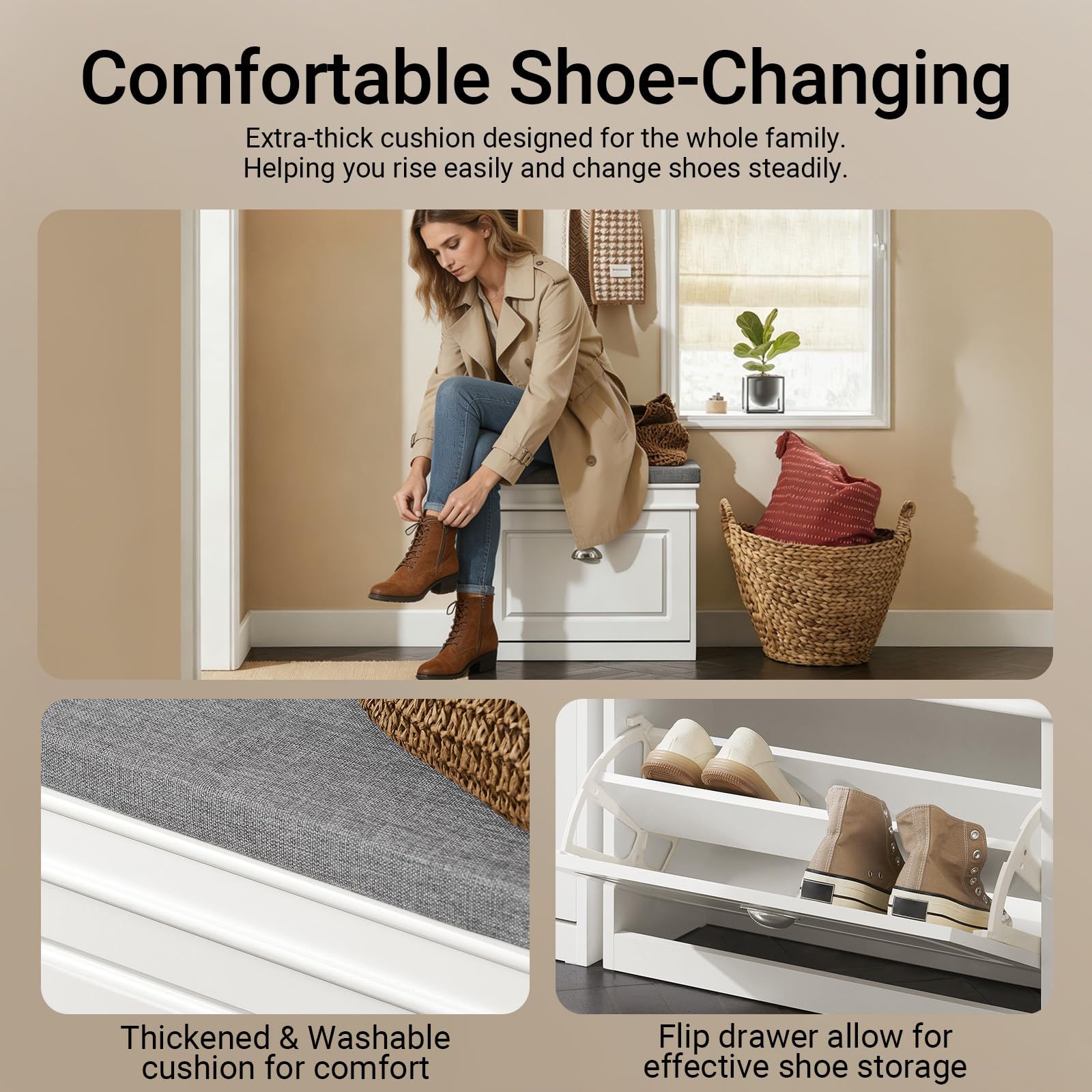 Best Small Shoe Cabinet Picks for 2026 2 Haotian Small Shoe Cabinet for Entryway — product photo