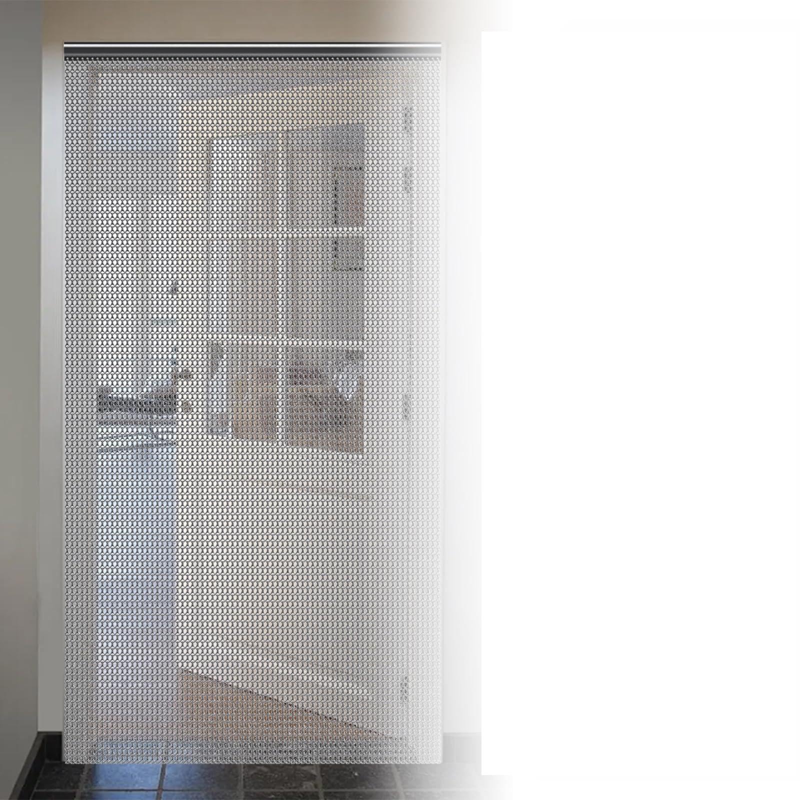 Cortina mosquitera para puerta y terraza con malla de aluminio para prevención de mosquitos