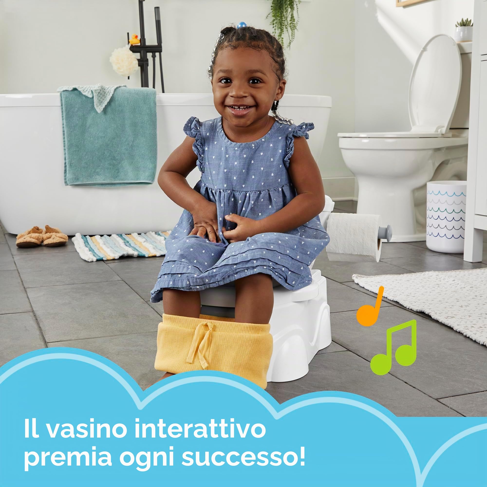 Fisher-Price™ Vasino per bambini "Cheer for me!" - Vasino con luci, suoni e frasi e anello rimovibile