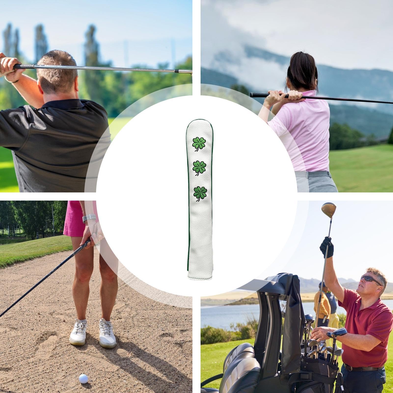 Alignement Stick Casqueur, PU Cuir Alignement Stick Heascover - Exquisite PU Cuir Golf Alignement Stick Cover pour Le Parent, Friend, Can Continent au Moins 2 bâtons, Couverture de bâton d'alignement