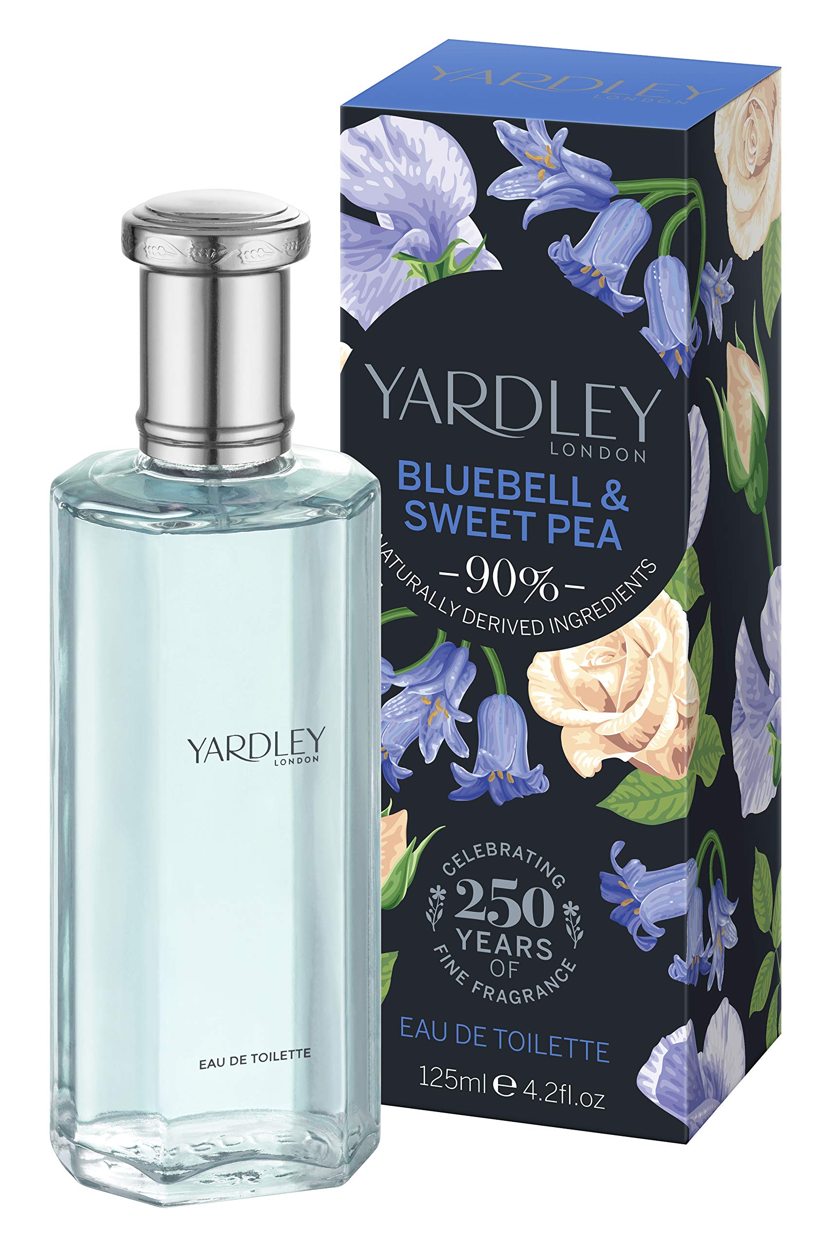 Yardley LondonBluebell and Sweet Pea Eau de Toilette, Floral Womens Perfume with Notes of Bergamot and Lemon, Vibrant Bluebell Perfume for Women 125ml