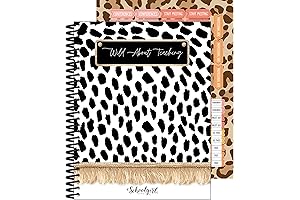Cow Print Planner, Undated Lesson Planner for Classroom Organization