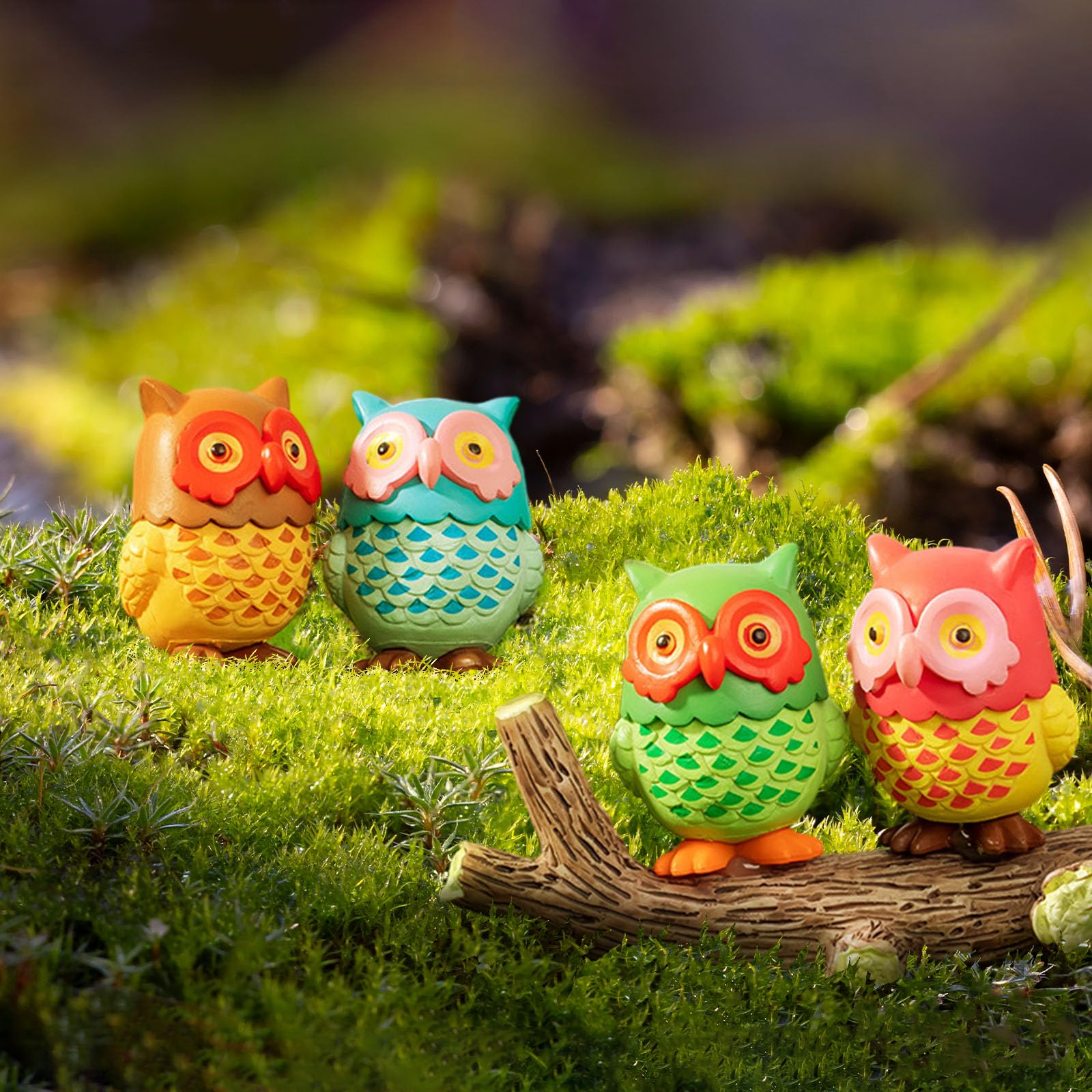 フクロウの置物 4体セット 約18cm 楽天市場】ミニチュアドール 森のふくろう フクロウ 梟