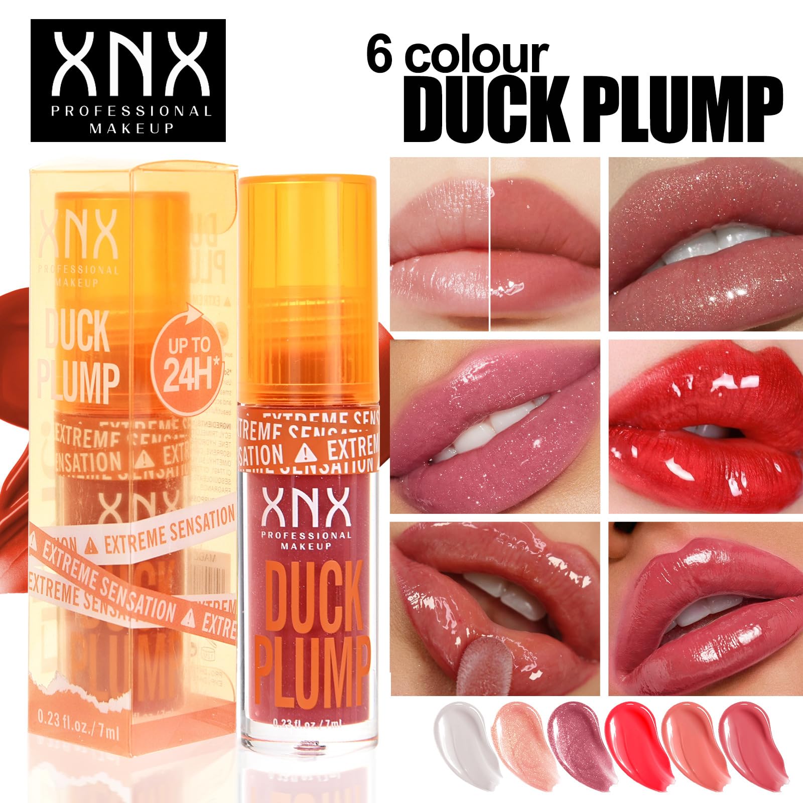 TAIKELOP High Pigment Plumping Lip Gloss with Spicy Ginger, Vegan Lip Makeup, Hydrating Plumping Booster Moisturizing Volumizing Lip Gloss