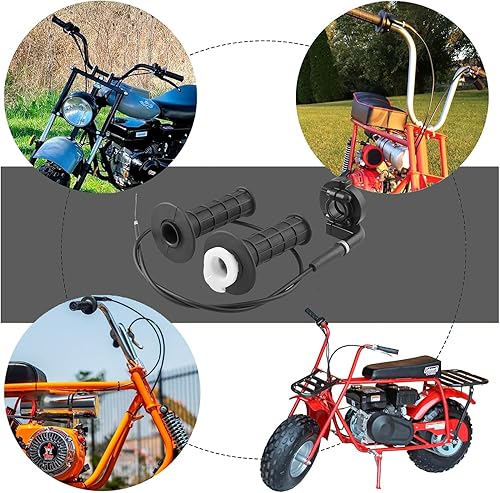 Miniatura 6 de Fluher 1 empuñadura de mango del acelerador de motocicleta, abrazadera de carcasa de reabastecimiento de combustible del acelerador con arnés de