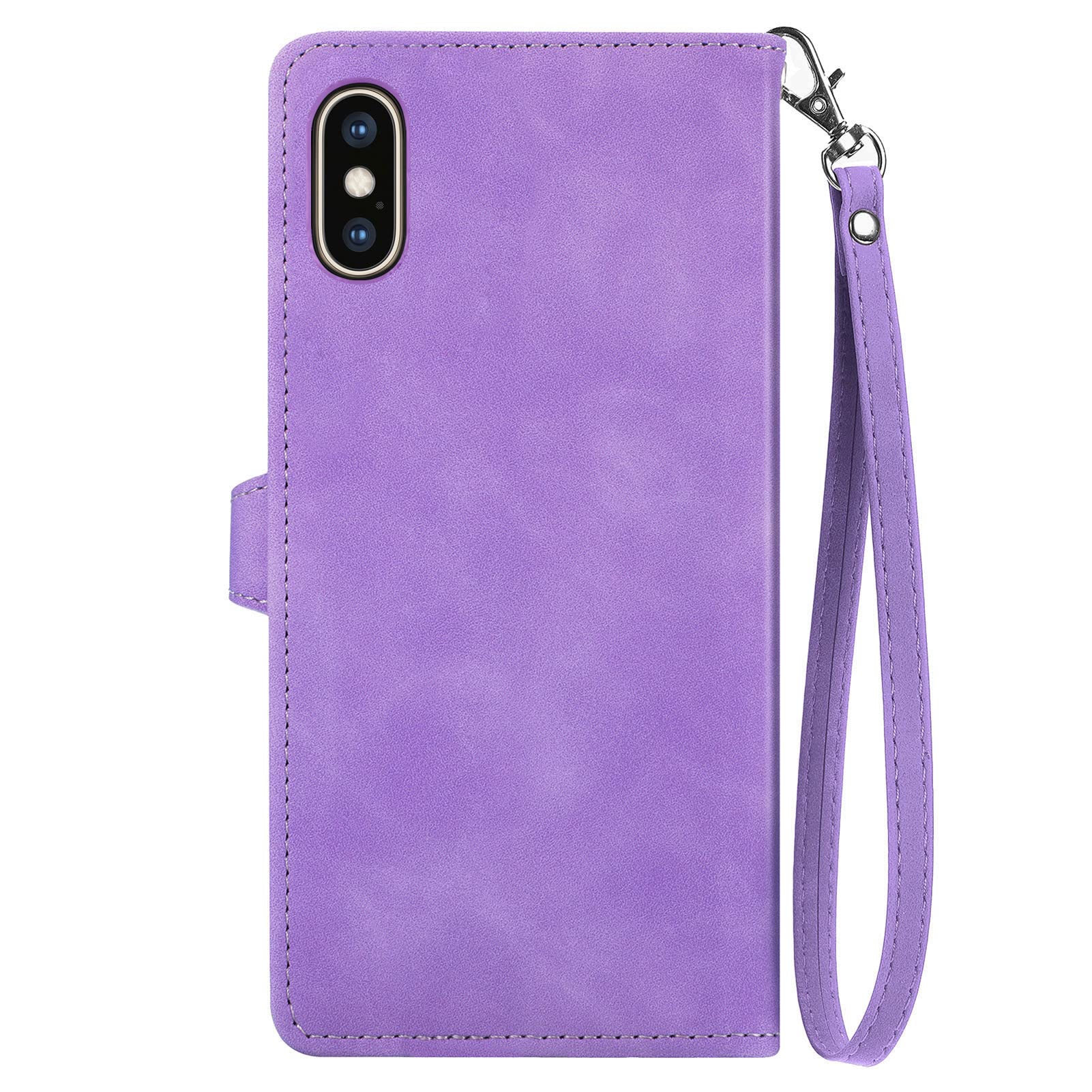 IPhone X/XS Klapphülle Mit Kartenfach – Book Cover Case Als Geldbörse & Ständer, Grau