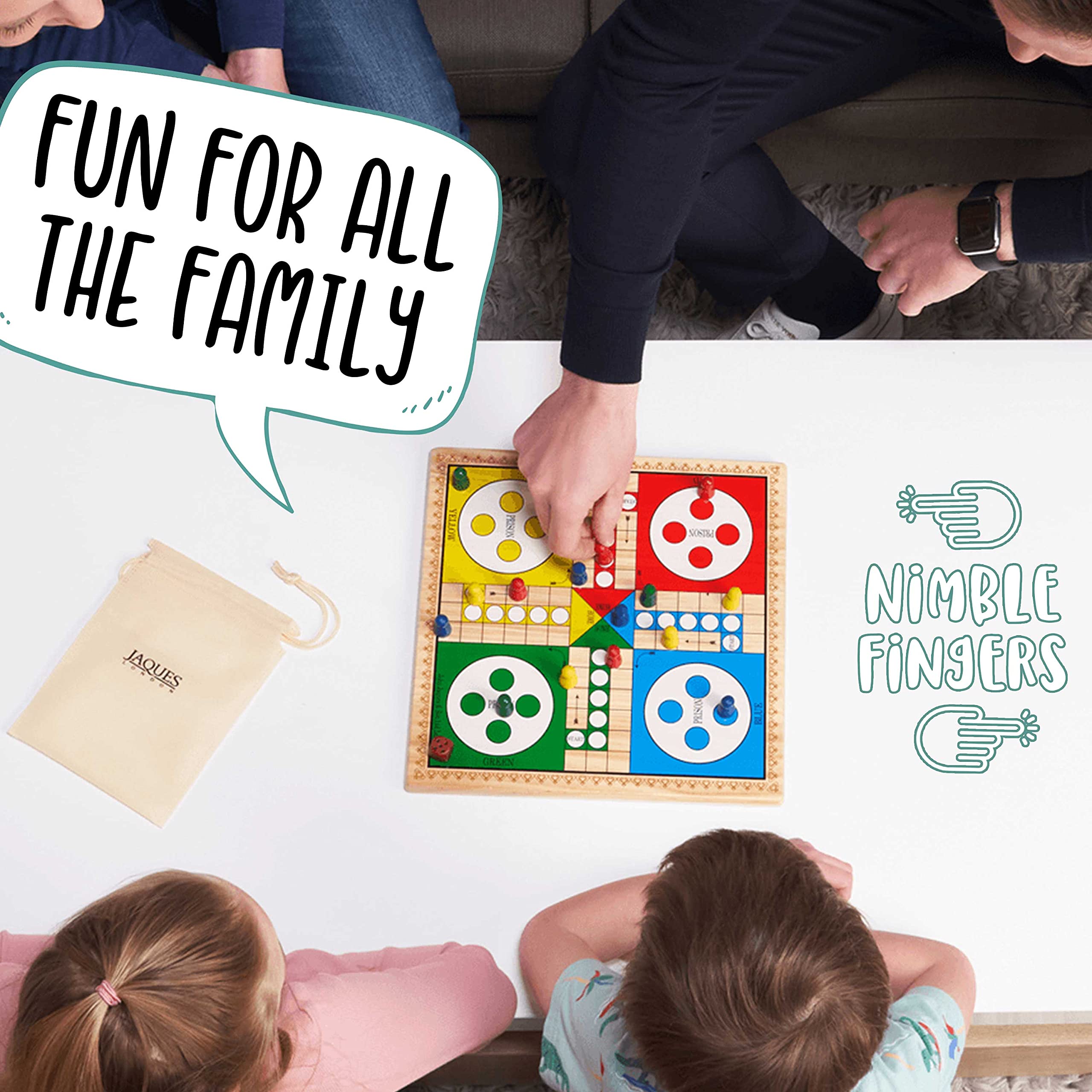 Buy Jaques of London 2 in 1 Snakes and Ladders Game with Ludo Board