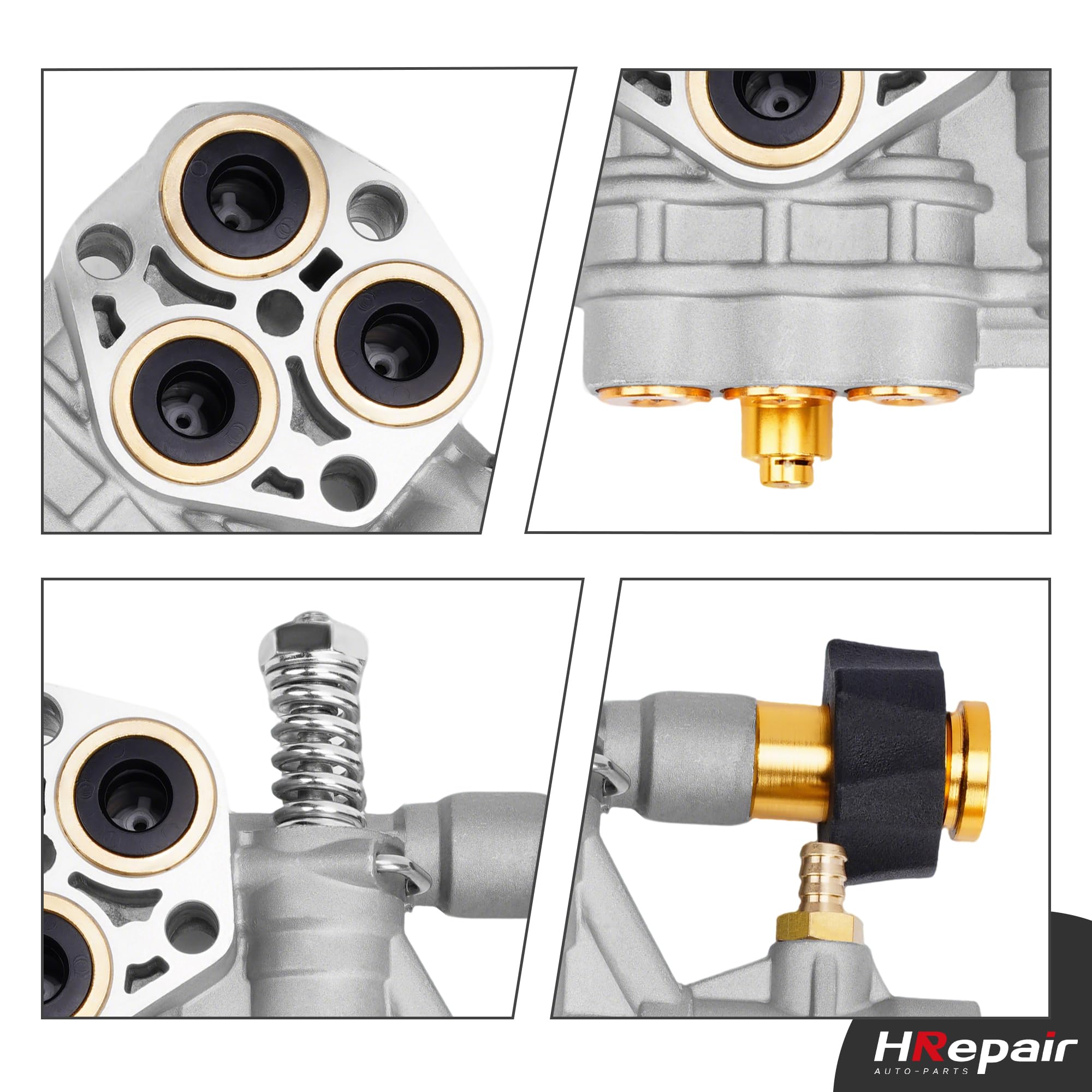 HRepiar - Colector de bomba de lavado a presión compatible con Technologies 510020 y 520006 Axial Cam Pressure Washer Pump Replacement Simpson Cleaning Manifold,7108366