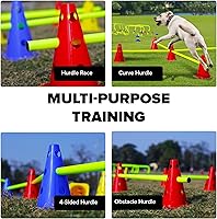 Vista 6 de GSi Hurdle Training Cones Multi Pack Sets Dual Purpose Agility Cones with Holes Ideal for Soccer, Kids, Dog, and Sports Training