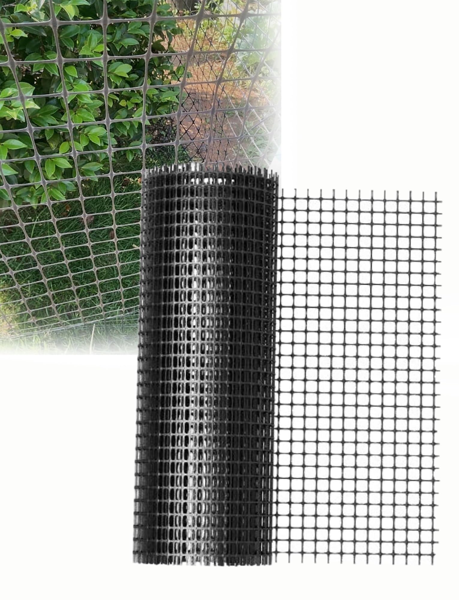 Rollo de valla de plástico resistente para aves de corral, 50 m de longitud, 1,8 m de altura, 2,5 mm de grosor, ideal para corrales de pollos, corrales de patos, protección de huertos