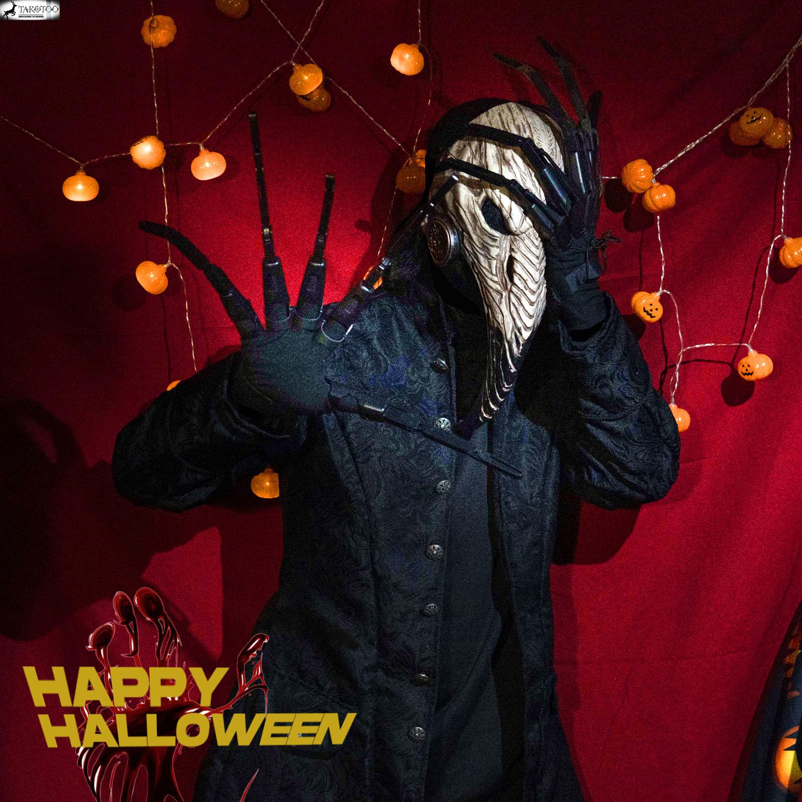Tarotoo Halloween Articulated Fingers with Gloves, “Halloween Frights”, Cosplay Costume Prop, Articulated Finger Extensions - Image 2