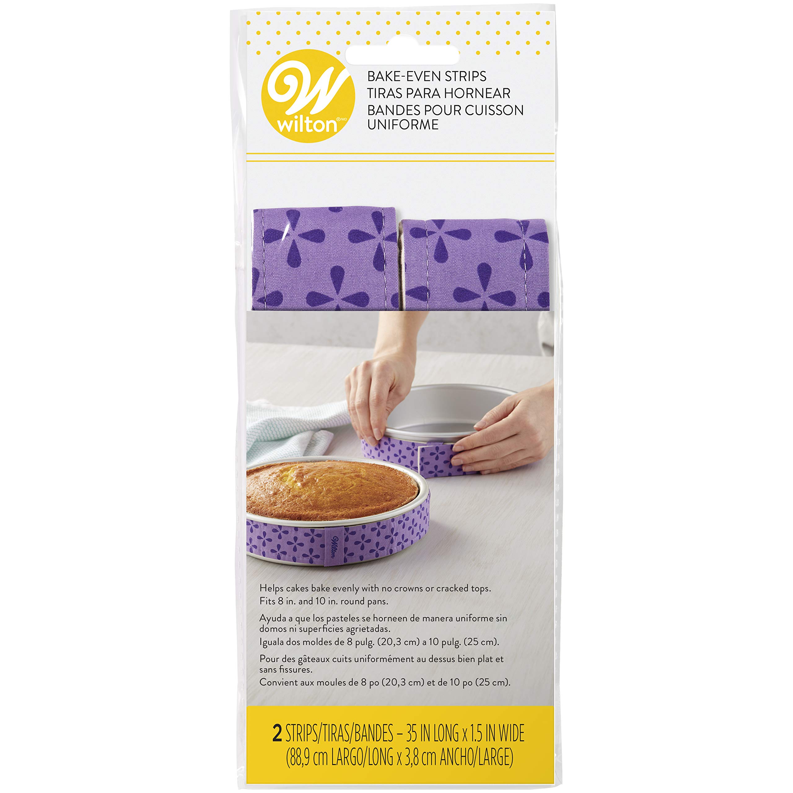 Wilton BakeEven Cake Strips for Evenly Baked Cakes, 2Piece Set