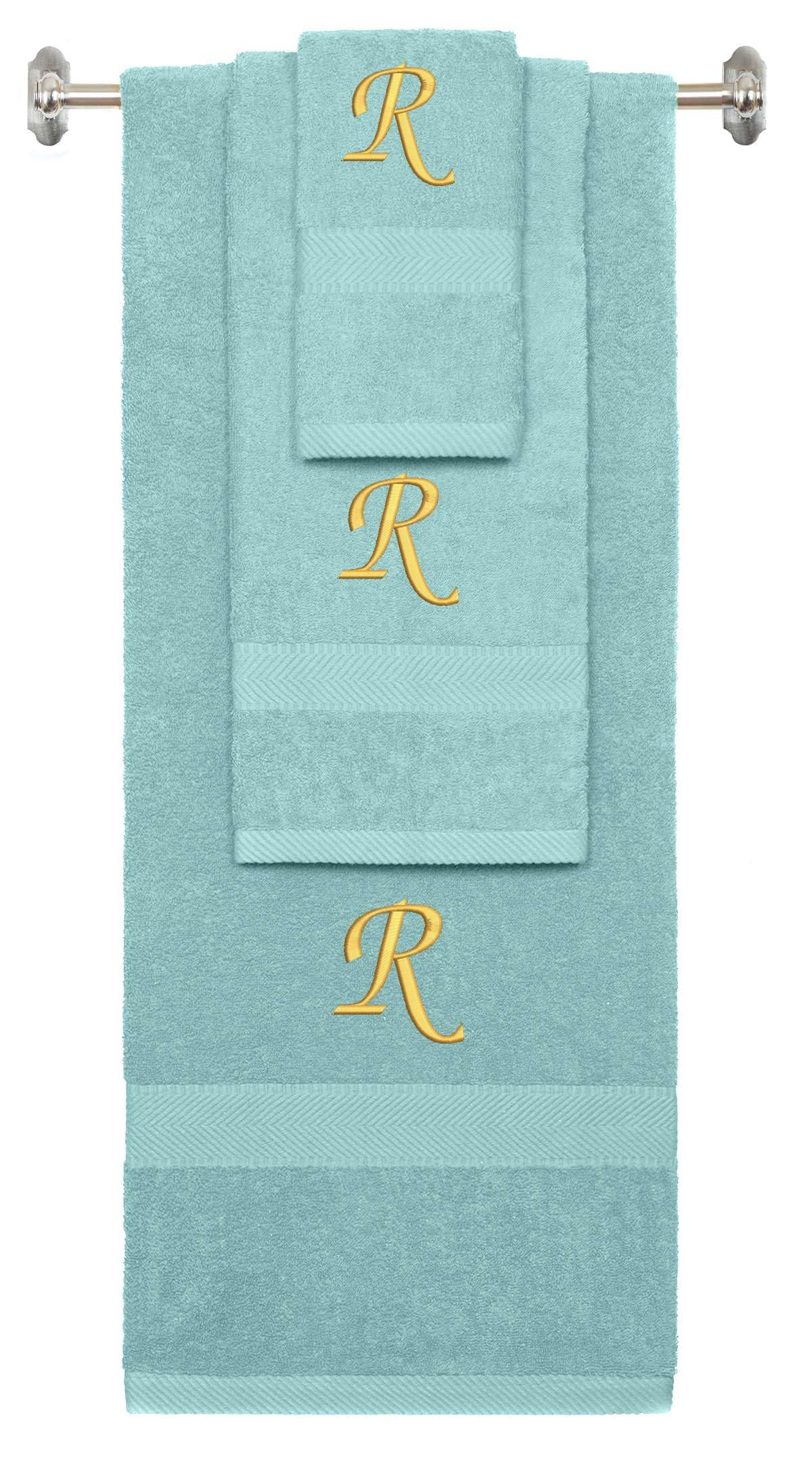 Personalized Monogram Towel Set - Custom Embroidery -14