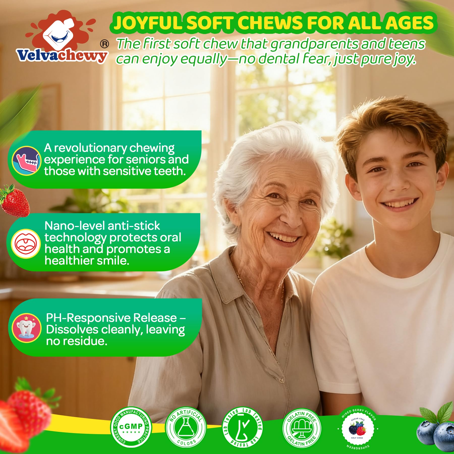 Greens Gummies for Picky Teens & Adults, Enzymes & Fiber - Digestion, Gut — Amazon image 7