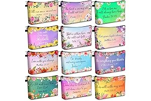 Inspirational Christian Gifts for Women Religious Zippered Pouch Bags Bulk Cosmetic Bag...