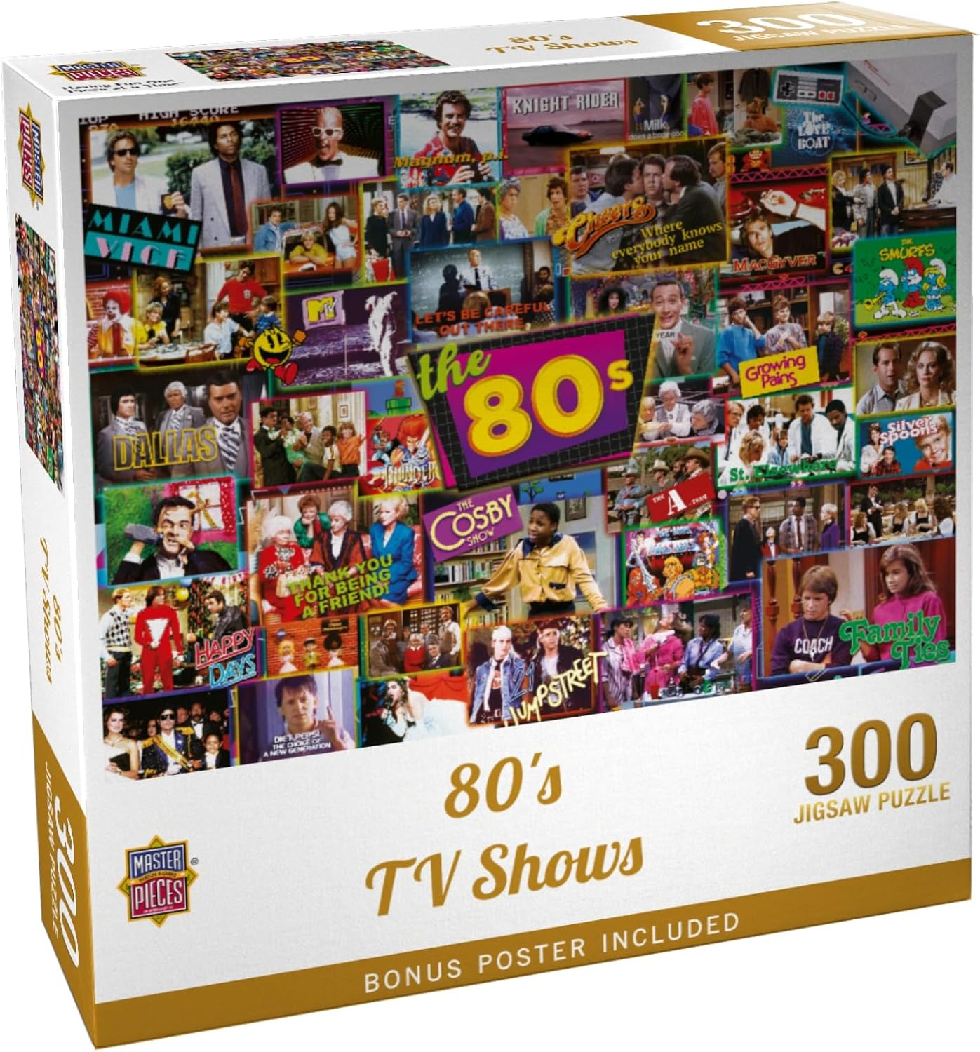 Masterpieces 300 Piece Jigsaw Puzzle for Adults and Families - 80's Television Shows - 19.25"x26.63"