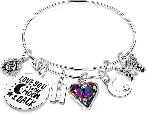 Amazon 女性や女の子への誕生日プレゼント 誕生日チャームブレスレット 10歳 歳 30歳 40歳 50歳 60歳 70歳 80歳 90歳の 誕生日プレゼント 娘 姉妹 友人 10代の女の子 お母様 おばあちゃんへの誕生日プレゼントに ジュエリー 通販