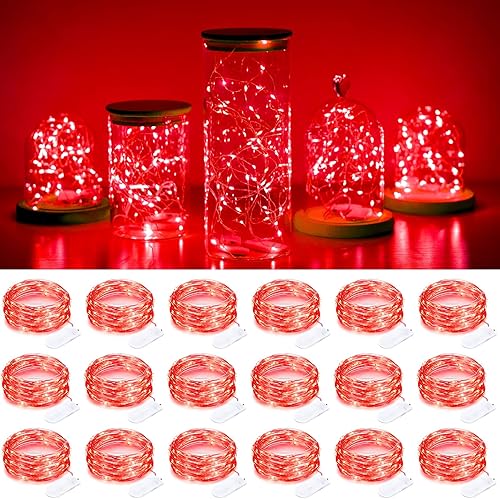 SmilingTown Guirnalda de luces de hadas que funcionan con pilas, paquete de 18 luces LED de 7.2 pies, 20 luces LED de luciérnaga estrellada de disponible en Yaxa Colombia