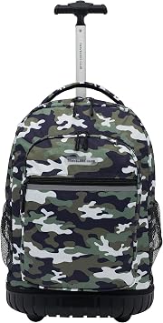Travelers Club 18 Rolling Backpack with Shoulder Straps, Camo