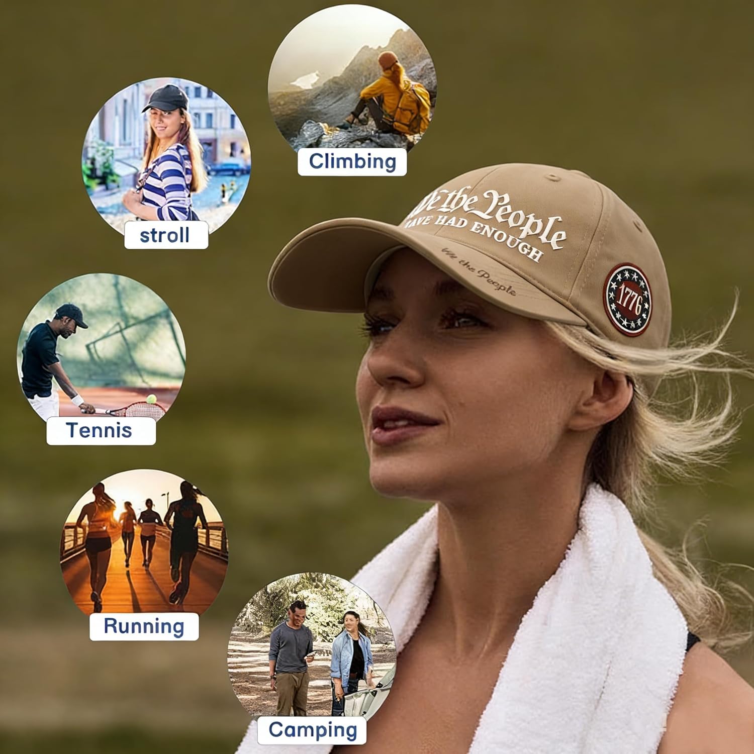 We The People Have Had Enough Hat, Retro 250th Anniversary USA Baseball Cap, Adjustable Embroidered for Men Women - Image 8