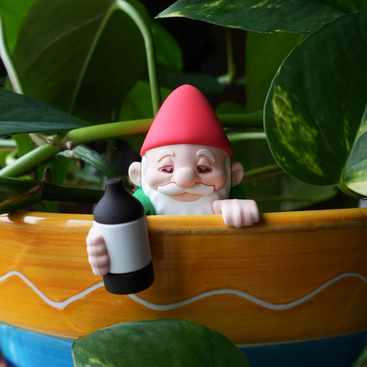 Funny Houseplant Hanger – Quirky Indoor Plant Holder for Pots, Succulents & Hanging Plants – Unique Home Décor Gift for Plant Lovers - Gnome Wine