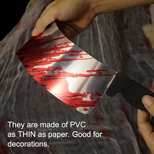 Miniatura 5 de Decoraciones de Halloween, armas de sangre falsas, decoración de Halloween, guirnalda sangrienta para casa encantada, decoración de fiesta de terror