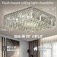 Vista 2 de Luminarias de techo de montaje empotrado modernas de 12 luces, elegante lámpara colgante de araña de cristal para recámara, sala de estar, comedor