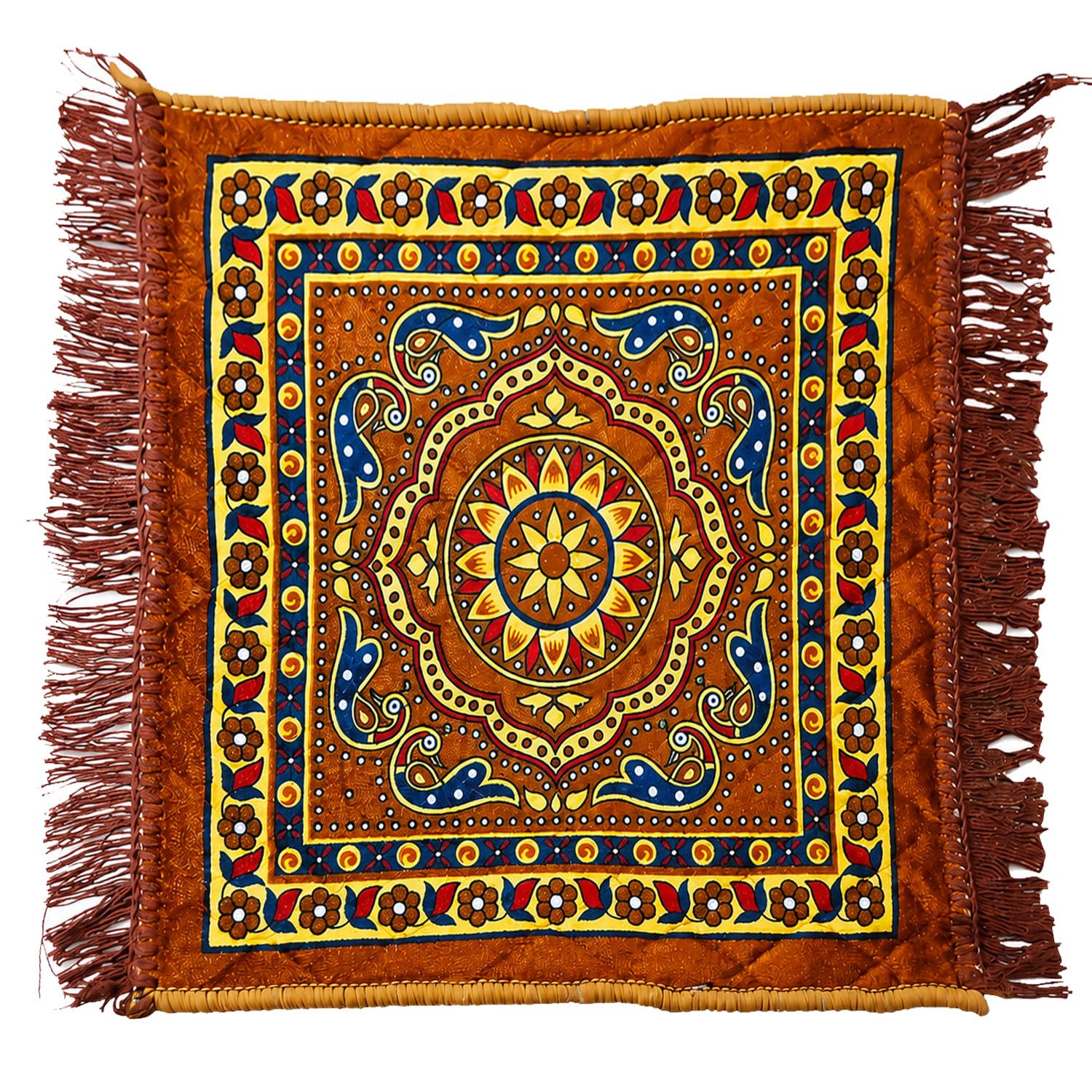 Traditional Pooja Carpet - Soft Velvet Prayer Mat -17 Traditional Pooja Carpet - Soft Velvet Prayer Mat -17