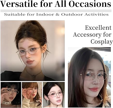 Product image for Square Retro Non-Prescription Blue Light Glasses for Women - 3