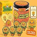 Positive Sunflower Gifts For Women Birthday - Daily Affirmation Cards For Men, Cute Christmas Inspirational Cards, Unique Mental Health Stress Relief Gifts For Coworkers Friend Teen Girls