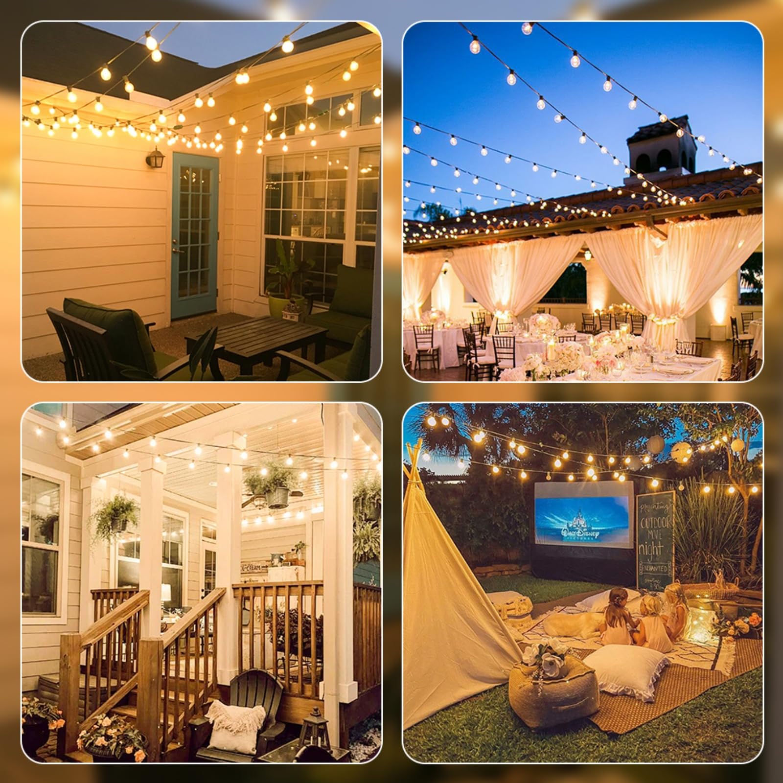 AVANLO Stringa di luci solari con telecomando, 24 m, luci da giardino con 30+2 lampadine, per matrimoni, patio, bar, feste interne ed esterne