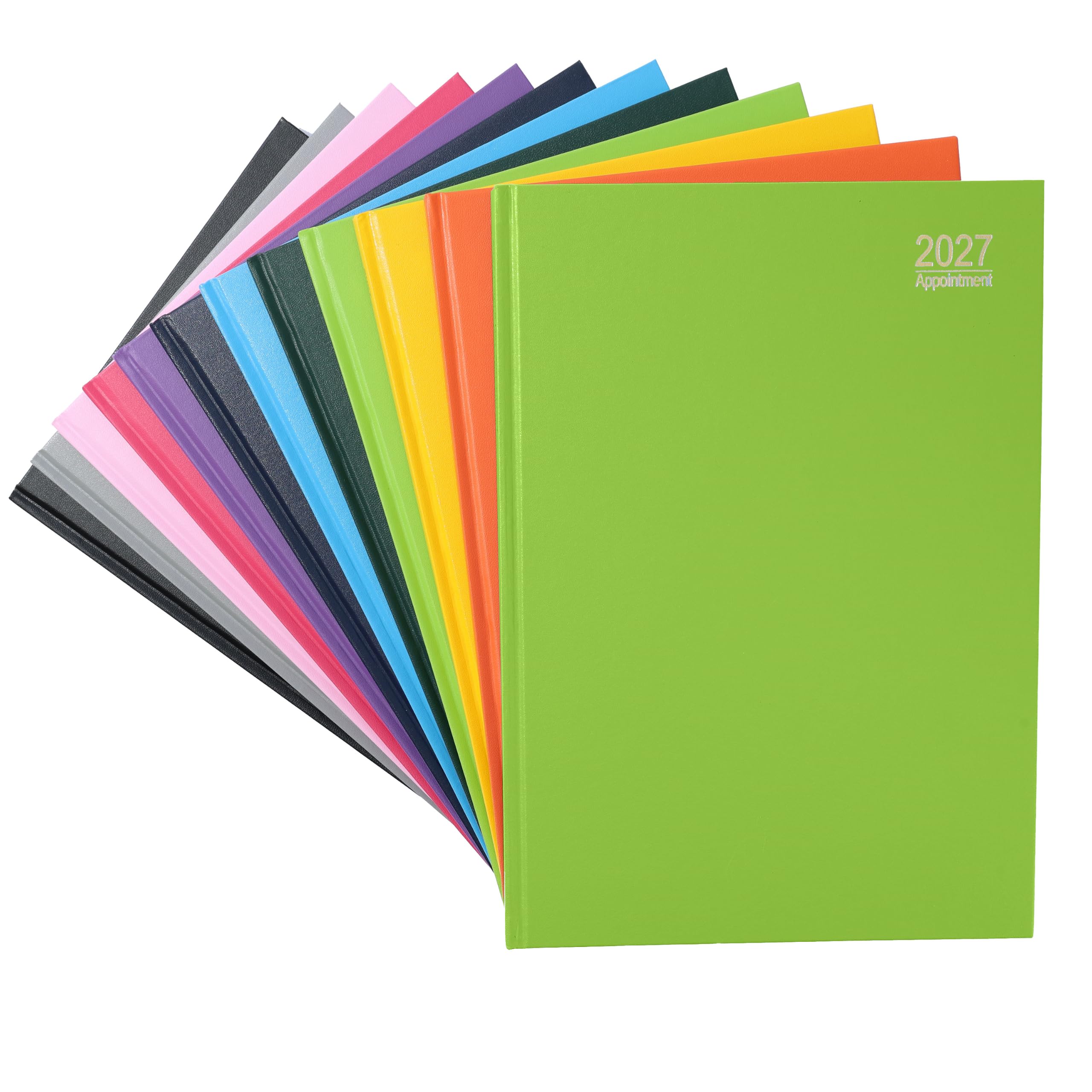 evelay 2027 Diary A4 Page a Day Appointment Hardback Hourly Planner (Lime)