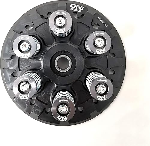 Miniatura 3 de Oni Tools Placa de presión de embrague seco con dientes y muelles Kit de pernos de tapa compatible con motocicletas Ducati (gris)