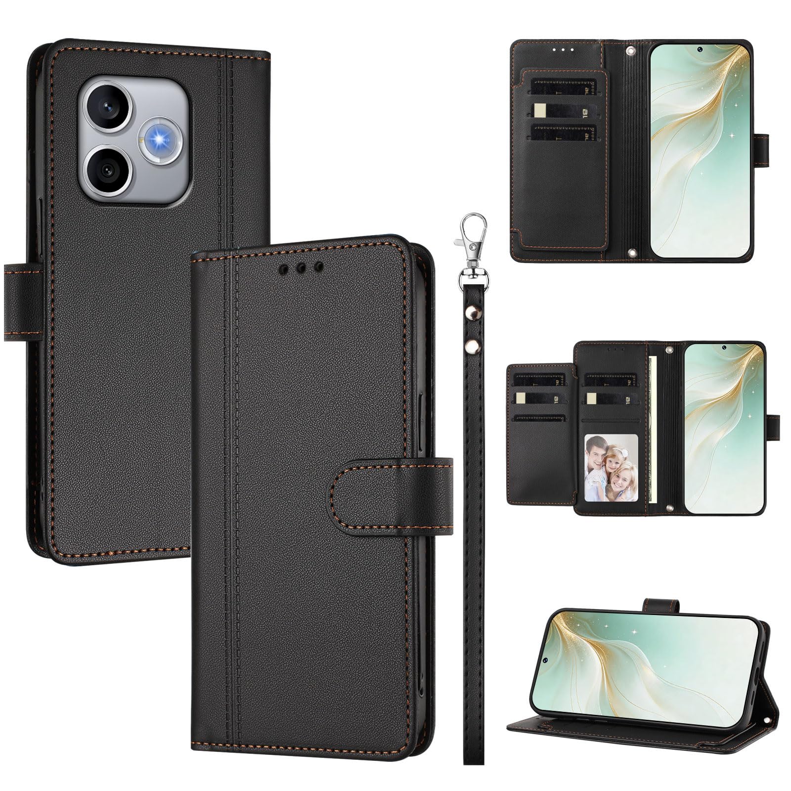 Étui de protection à rabat Honor 600 housse coque noire抗摔 - 8