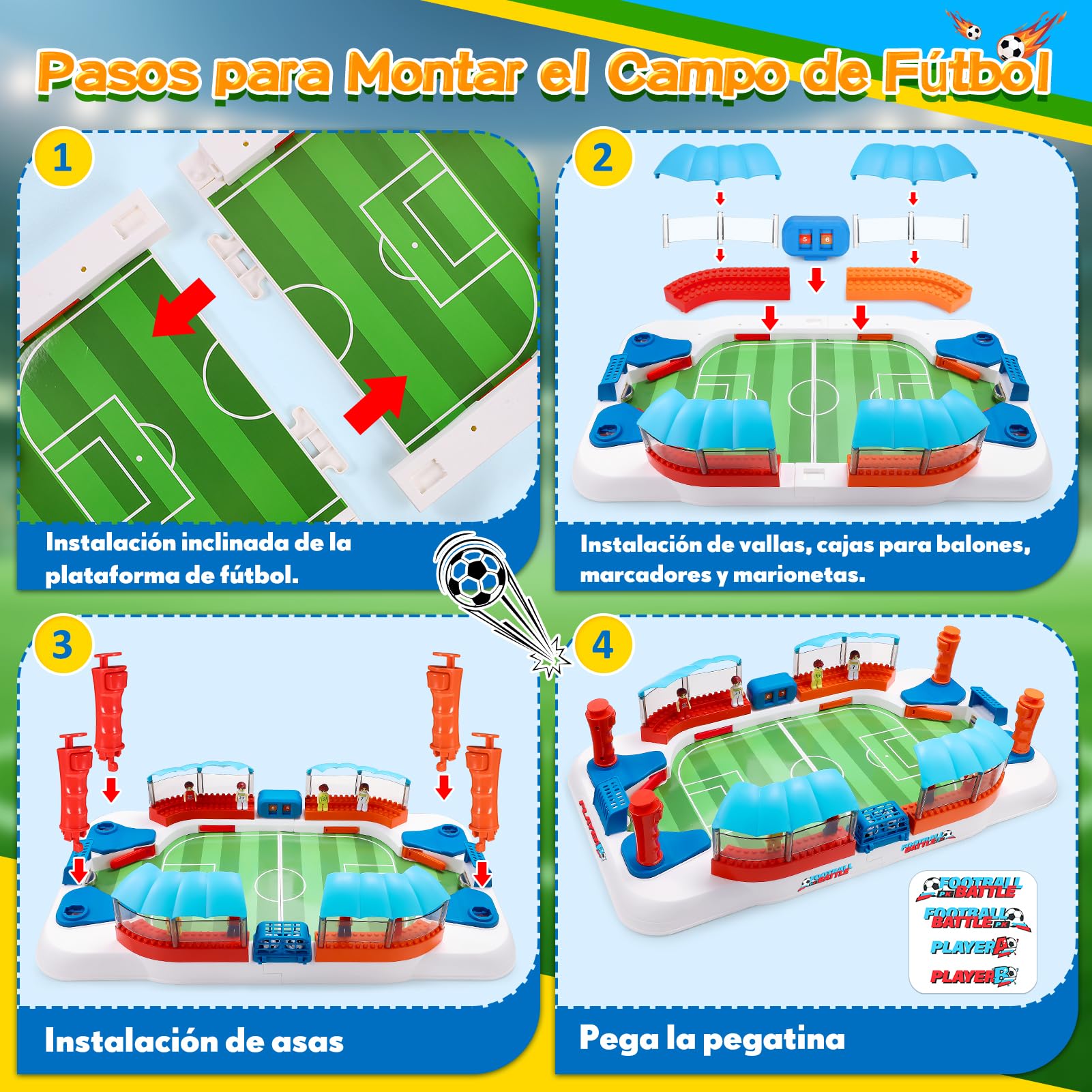 Mini Futbolines para Niños Adultos - Juegos de Mesa Interactivos en Familia