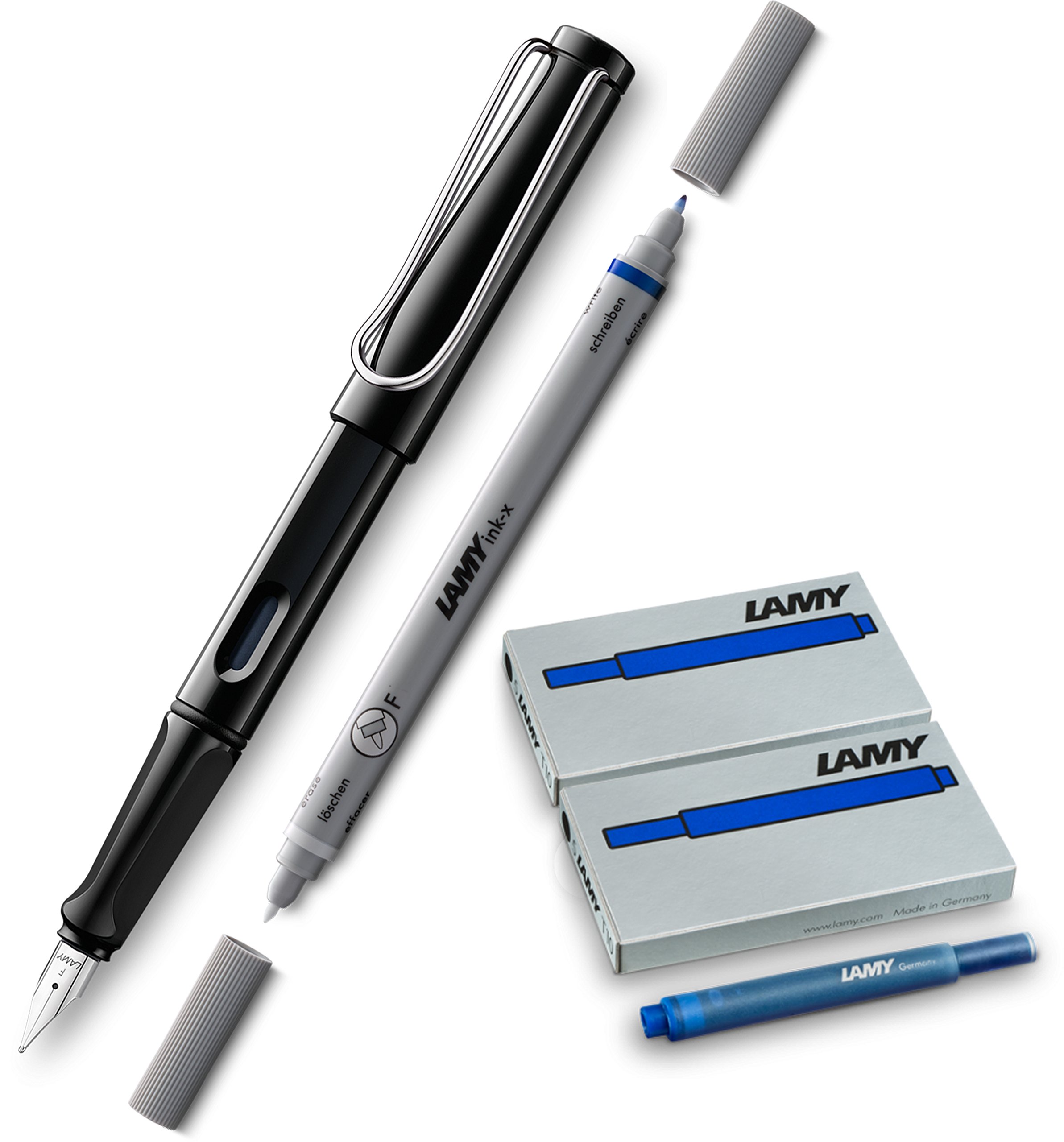 Lamy Safari Füllfederhalter – Blaue Special Edition, Feine Feder – Inkl. Tintenpatrone, Made In Germany