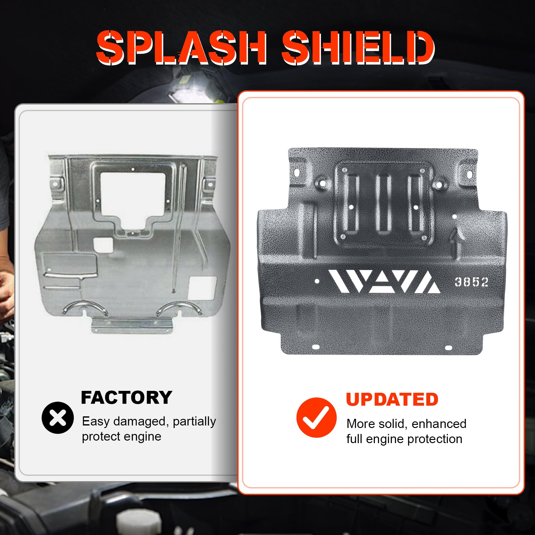 Snapklik.com : Engine Splash Shield Compatible