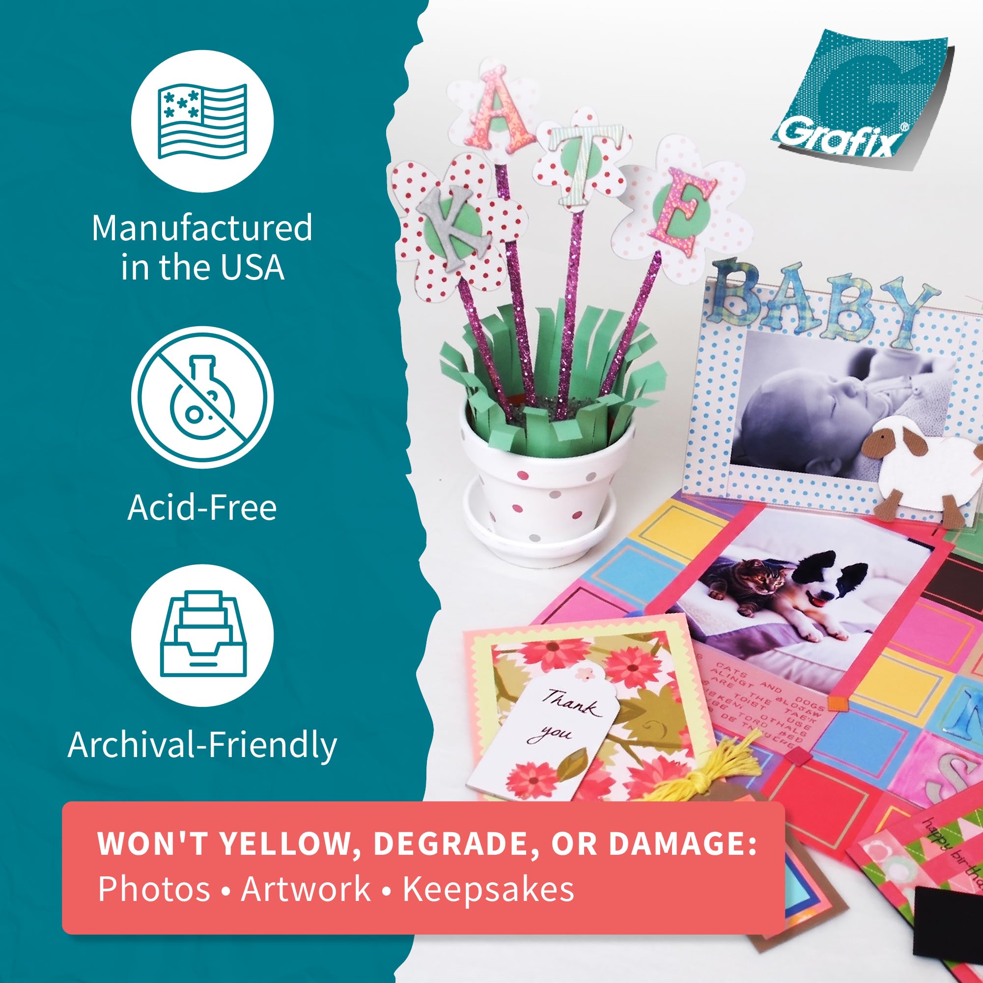 Grafix Medium Weight Chipboard Säurefreie Spanplattenbögen, 0,1 cm, für dreidimensionale Verzierungen für Karten, Papierbastelarbeiten, gemischte Medien, Heimdekoration und mehr, Natur, 12 x 12, 25