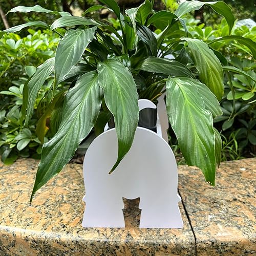 Miniatura 3 de Maceta para perros, macetas de flores de animales lindas para decoración de jardín al aire libre, Shih Tzu amarillo, contenedor de almacenamiento de