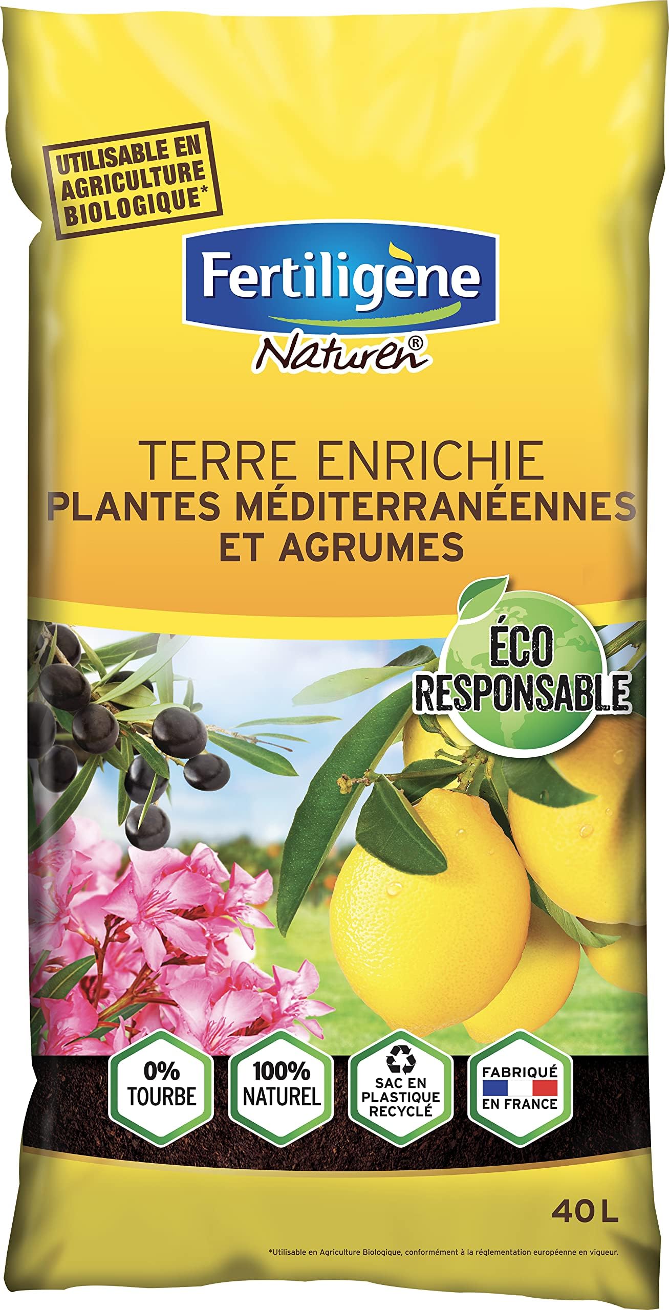 Fertiligène EverGreen-TERRE PLANTES MEDITERRNEENNES ET AGRUMES ECO-RESPONSABLE-FMED40