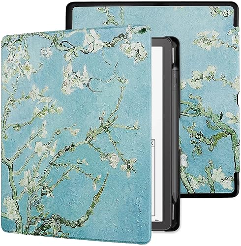 WALNEW Funda para Kindle Scribe de 10.2 pulgadas (lanzado en 2022), funda inteligente de piel sintética con soporte para bolígrafo y encendido