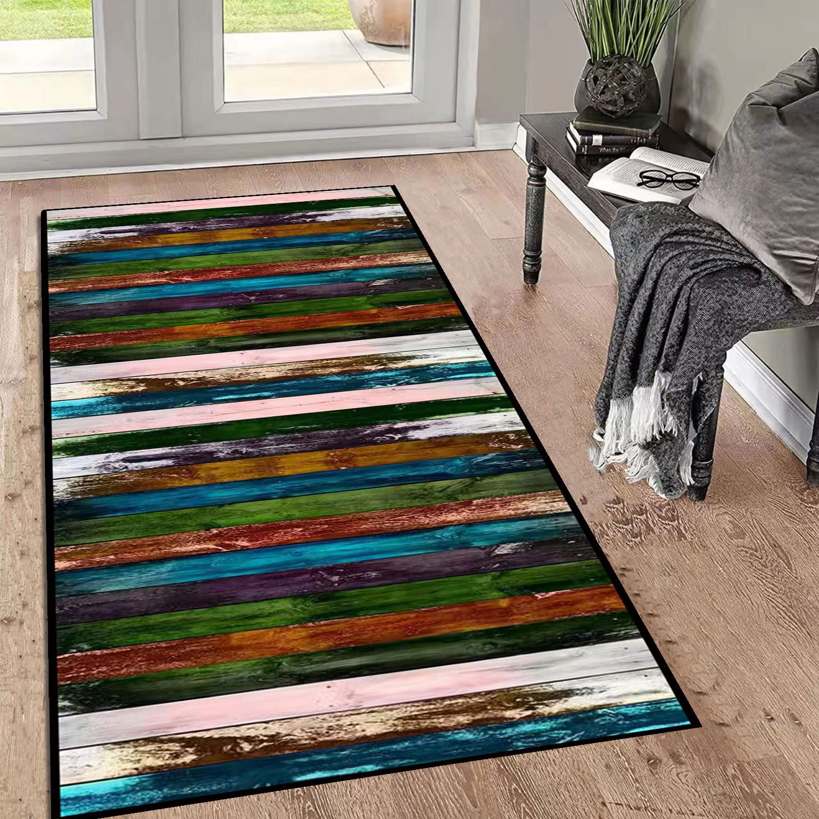 YZHYYZHY Hallway Rug,Carpet Runner - Modern Geometric Patterns - Washable Non-slip - Microfiber Runner Rugs For Hallway Bathroom Living Room Bed Runner Kitchen Rugs Runner Mats